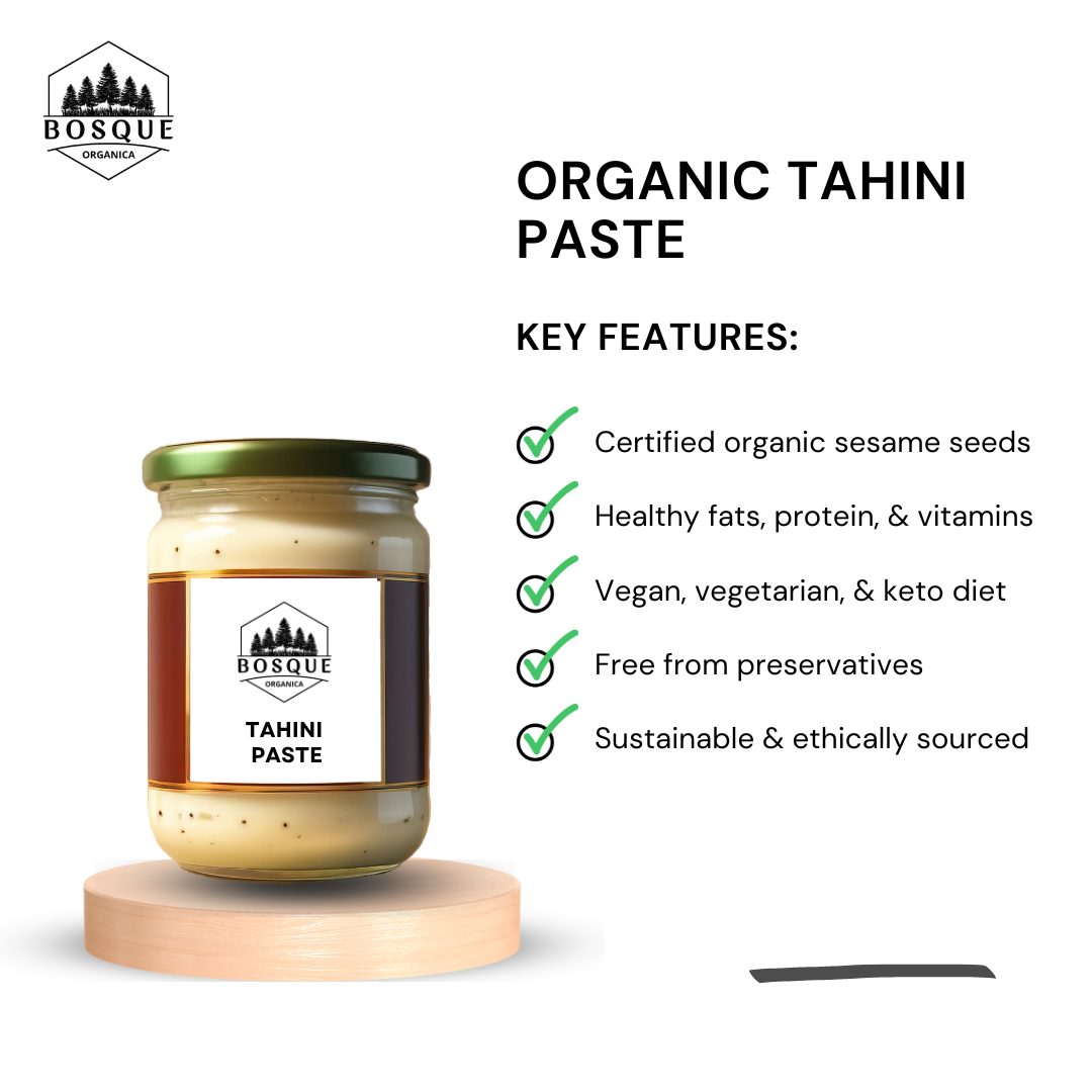 BOSQUE Organic Tahini Paste - Salted & Unsalted